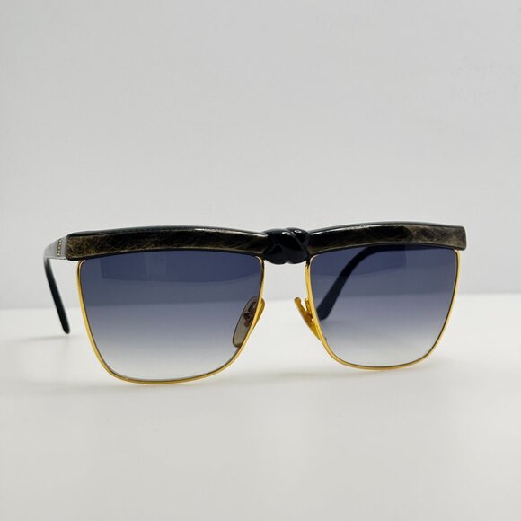 Laura Biagiotti Sunglasses Vintage Retro Black Gold main image 8